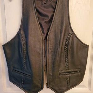 Leather Motorcycle Vest